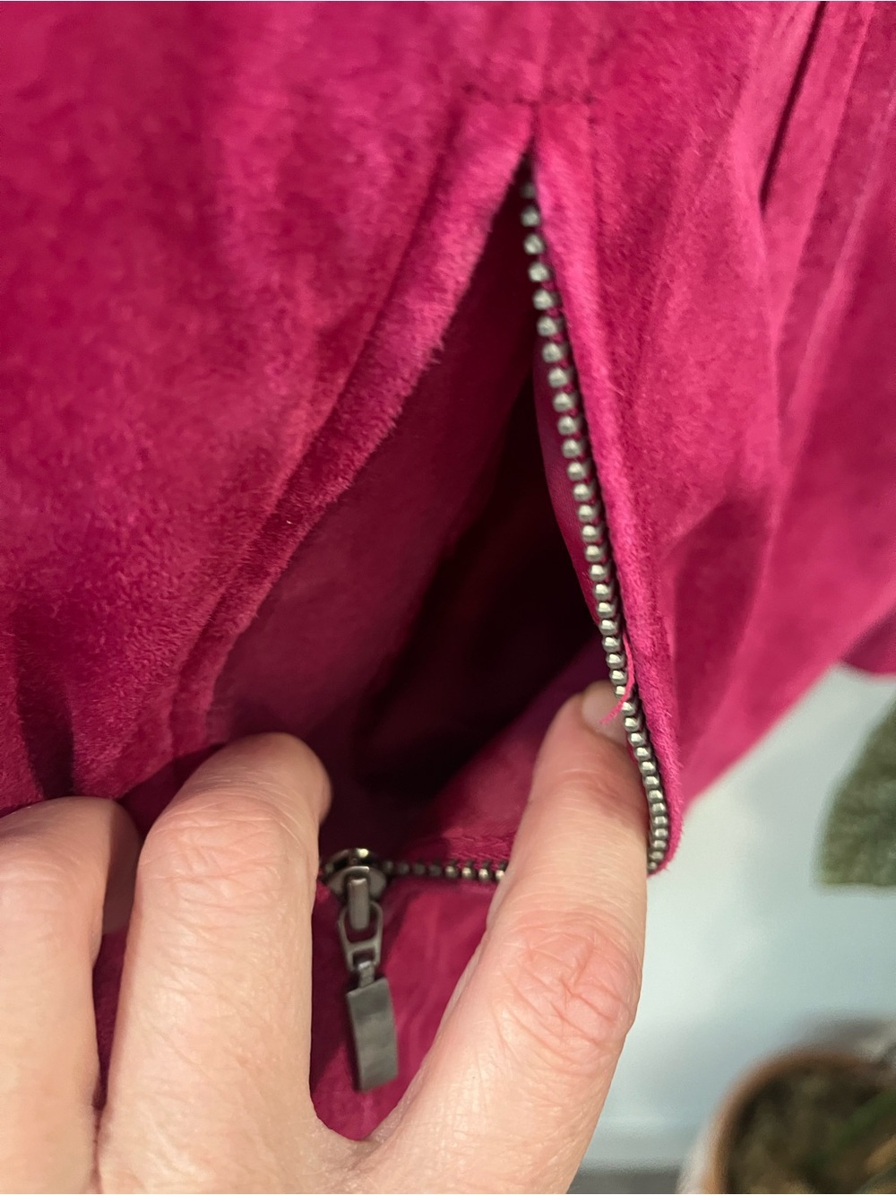 Preston & York Suede Zip-Front Jacket - Fuchsia - Picture 4 of 4
